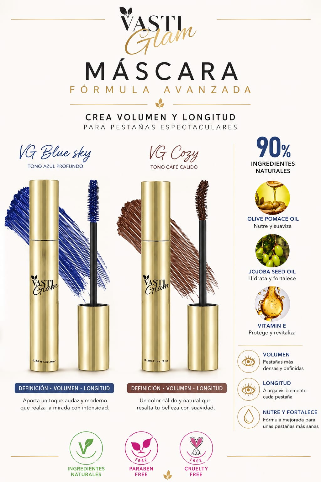 Máscara VG |Defining Volumizing & Curl Lengthening